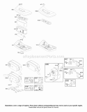Air Cleaner Muffler Diagram and Parts List for 42D707-2298-E1  Briggs and Stratton Engine